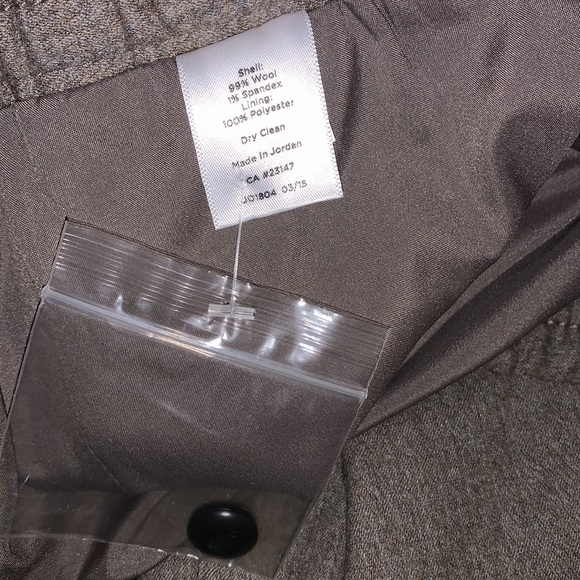 NWT Talbots Italian flannel pants size 14p beige wool career wear office fall - Picture 5 of 5